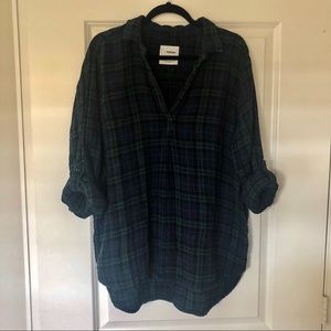 Sonoma | Tartan Plaid V-Neck Flannel Top
